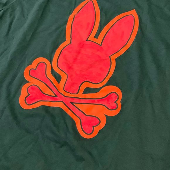 Pyscho Bunny Big Logo Tee Turquoise Size Small - Picture 2 of 4